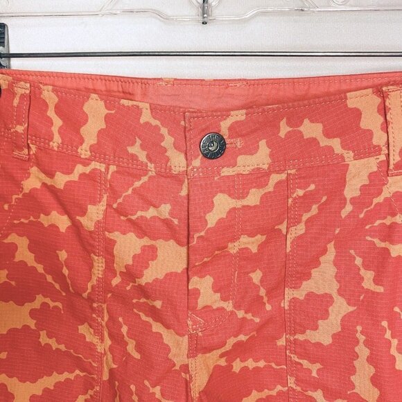 The North Face Printed Cotton Shorts Women’s Size 4 Casual  5” Inseam Coral - Picture 2 of 7